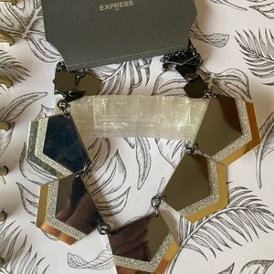 NWT Express mixed metals statement necklace